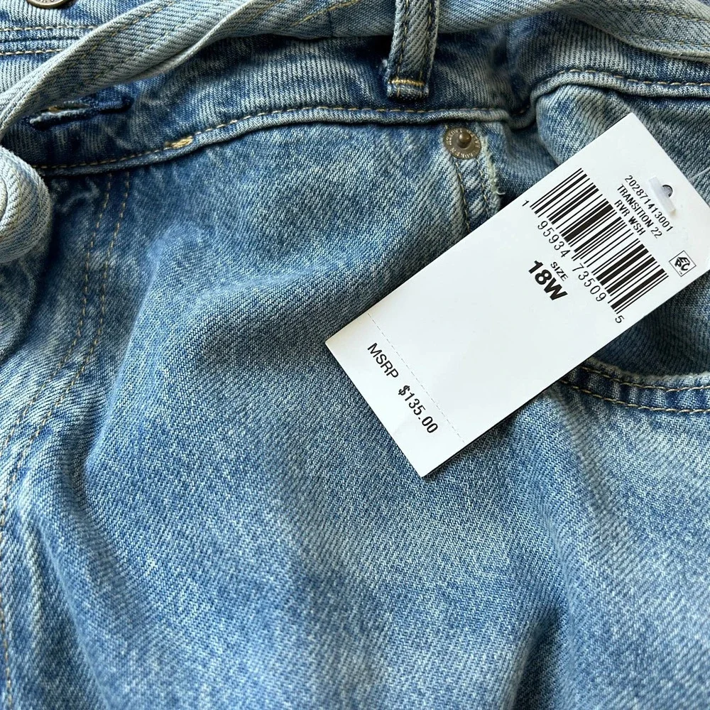 Lauren Ralph Lauren Cropped Wide-Leg Jeans Curvy Plus Size NWT Sz 18W - Picture 6 of 6